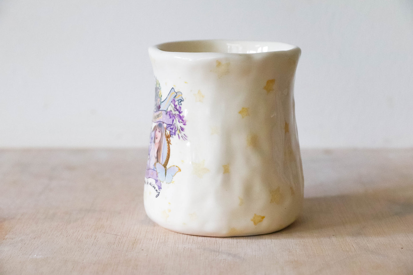 Navy Wedding Butterfly Tulip Mug