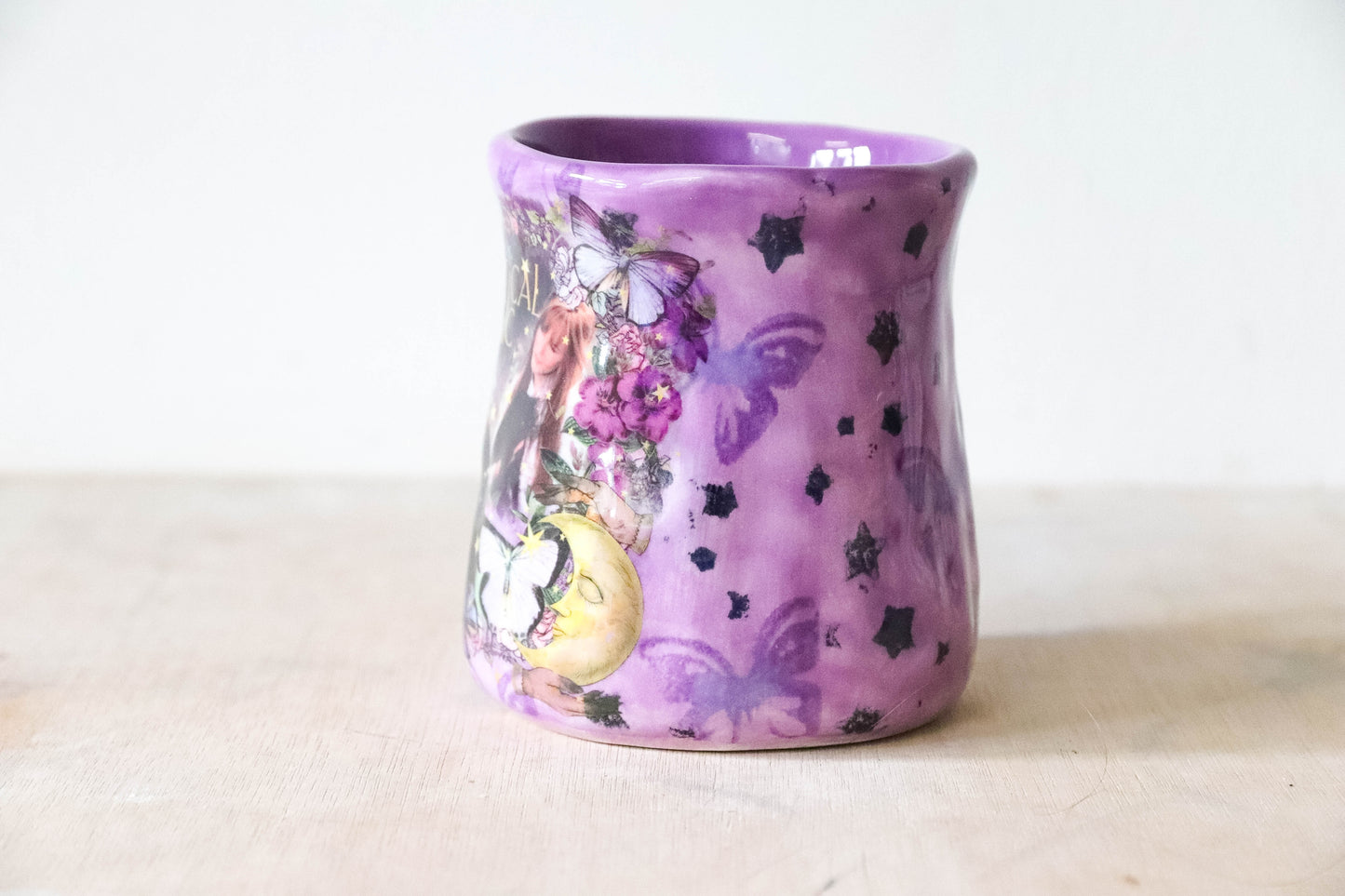 Dark Purple Practical Magic Tulip Mug