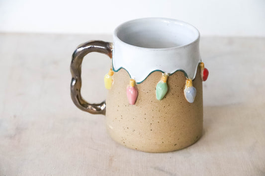 Christmas Lights Small Stoneware Mug