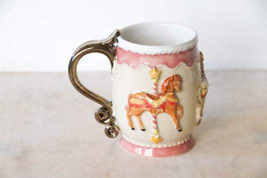 Horse Carousel Stoneware Mug