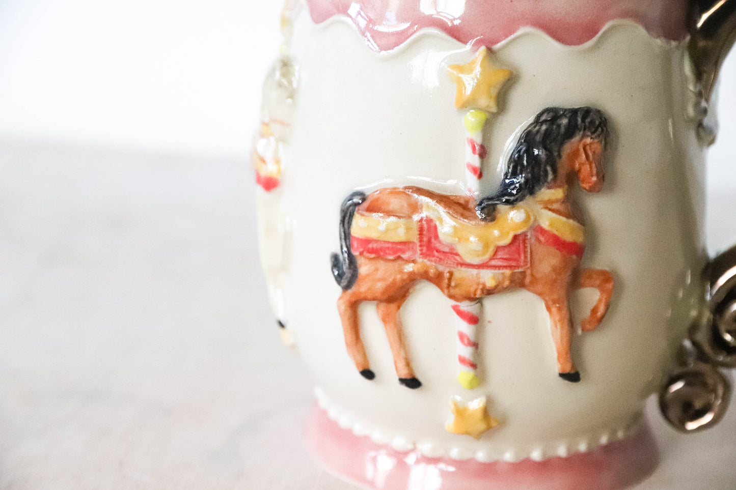 Horse Carousel Stoneware Mug