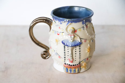 Girl in a Music Box Stoneware Mug
