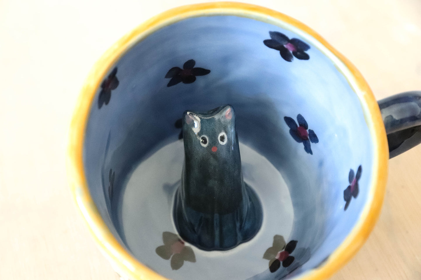 Peekaboo Cat Whimsy Sabrina Mug