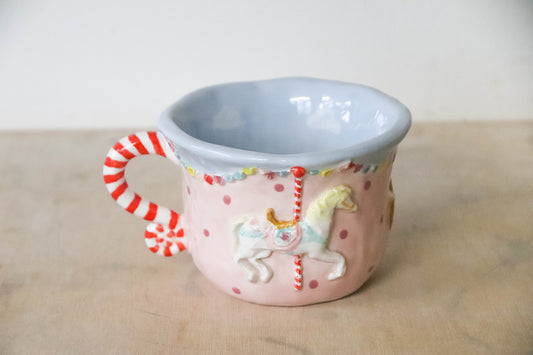 Blue Pink Carousel Mug