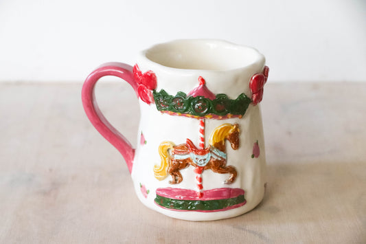 Carousel Brown Horse Tulip Mug - Seconds