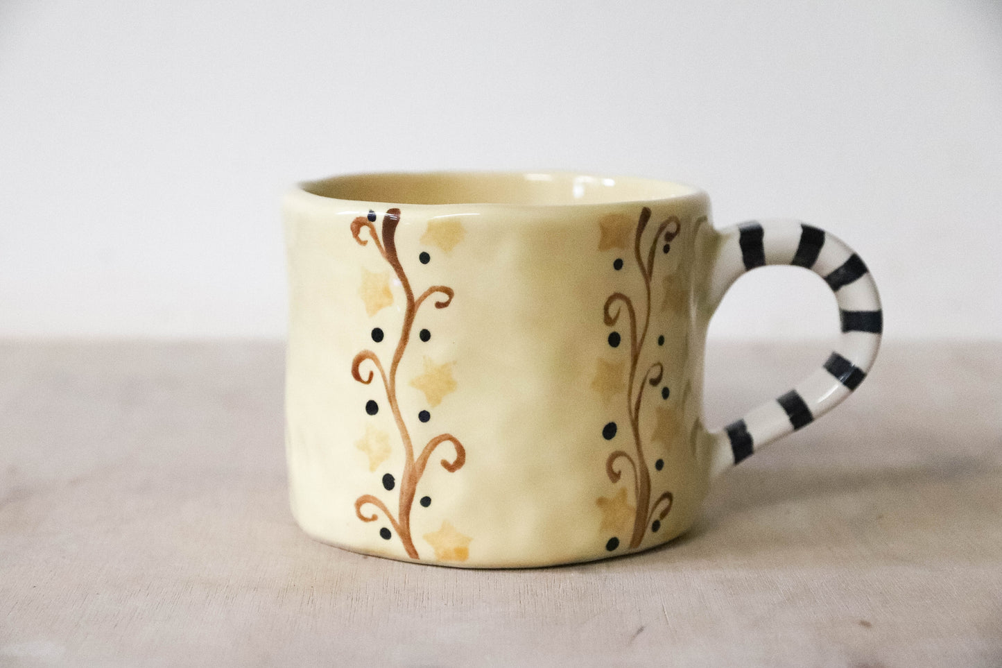 White Pumpkin Patch Cream Mug Large