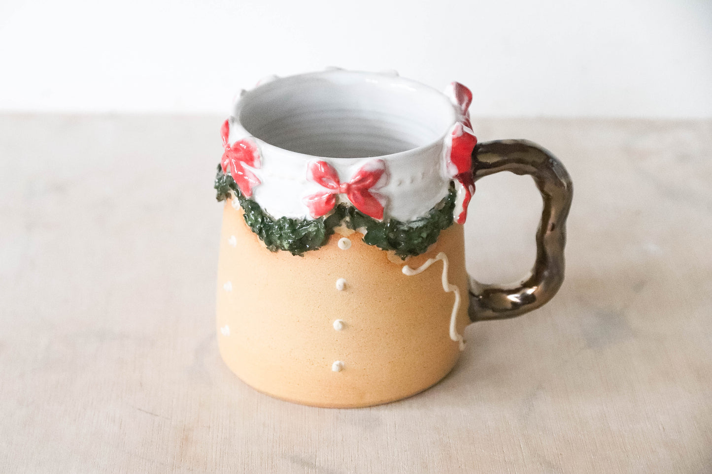Vintage Christmas Stoneware Mug
