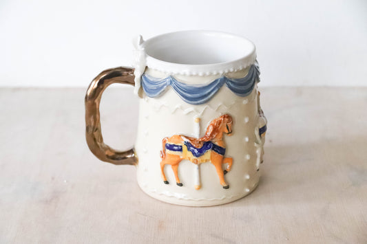 Horse Carousel Stoneware Mug