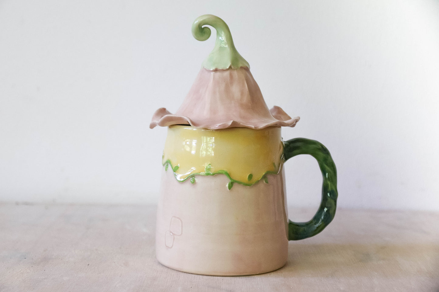 Rosebud Fairy House Stoneware Mug