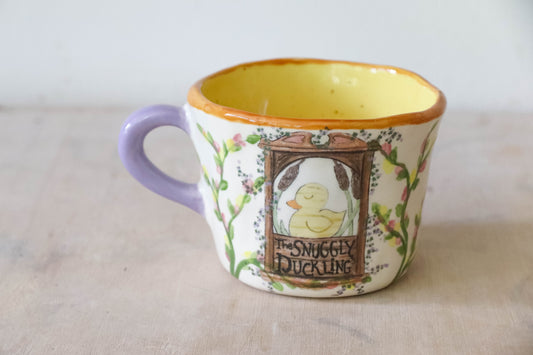 Floral Snuggly Duckling Mug