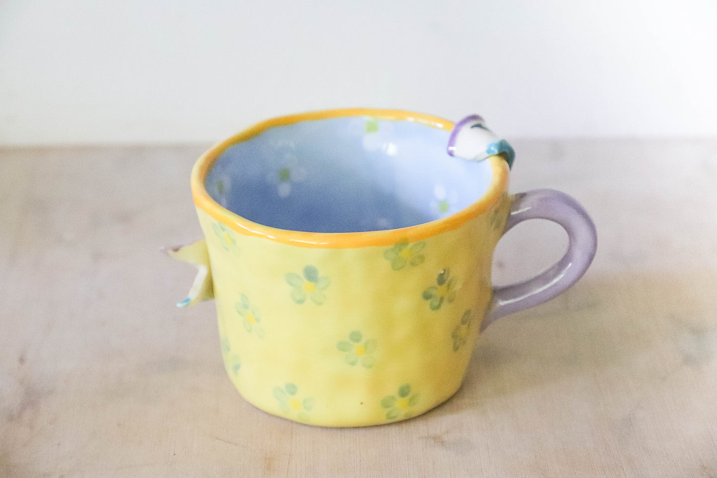 Yellow Blue Daisy Suffragette Mug