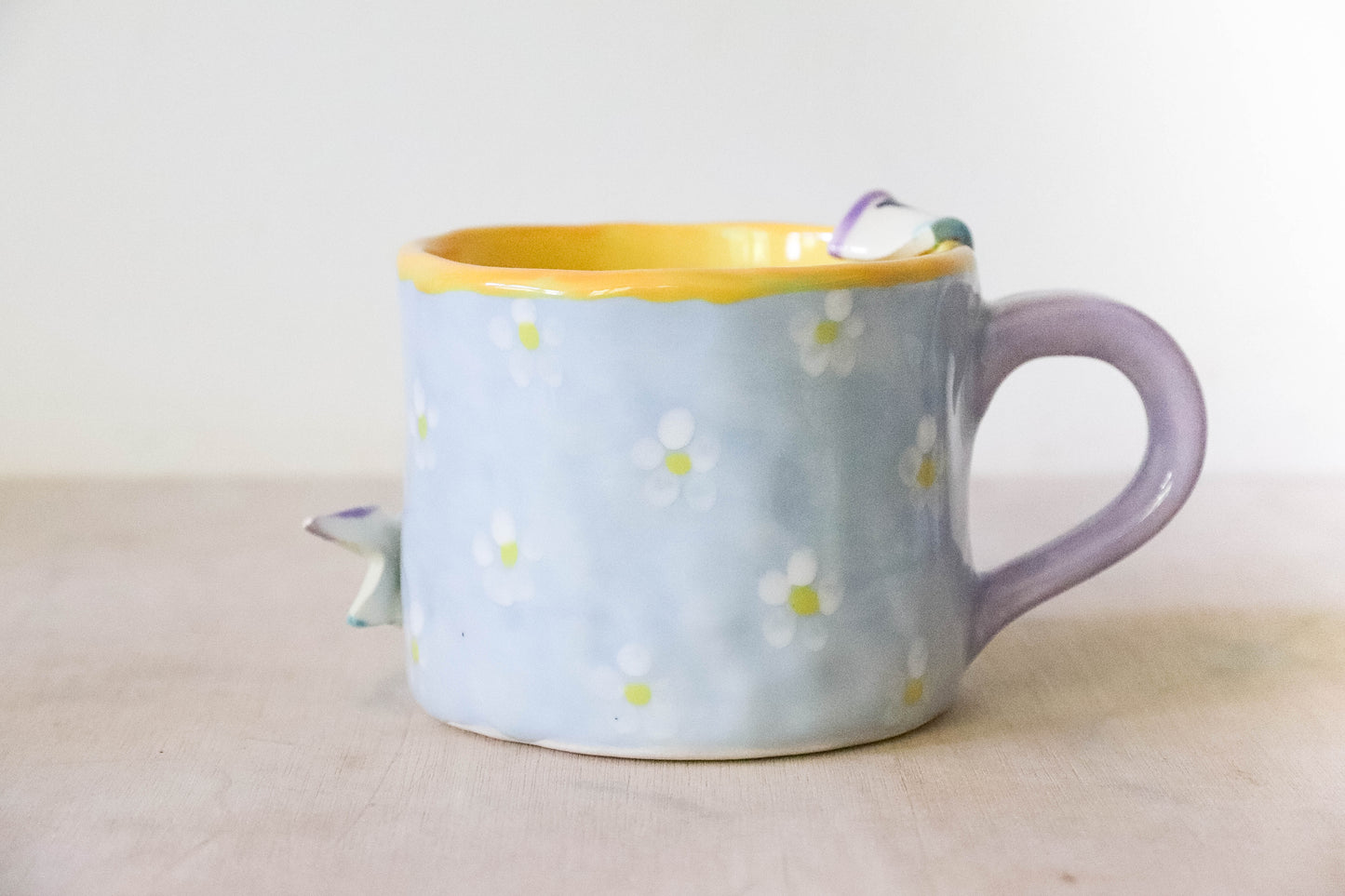 Blue Daisy Suffragette Mug Large
