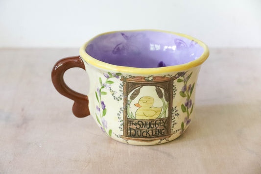 Snuggly Duckling Purple Yellow Mug