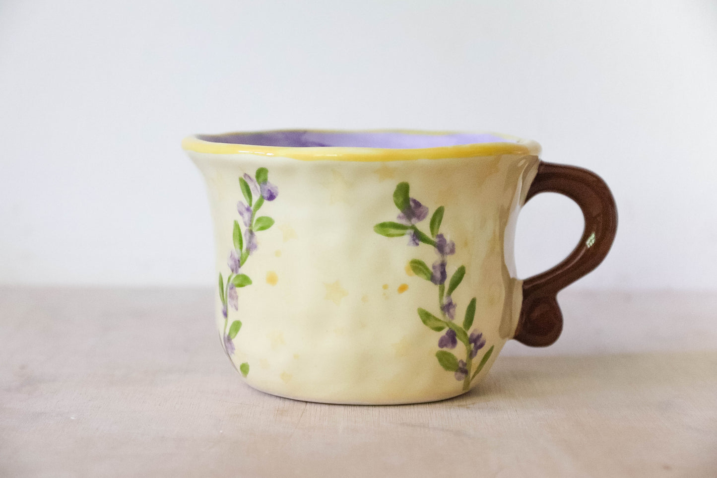 Snuggly Duckling Purple Yellow Mug