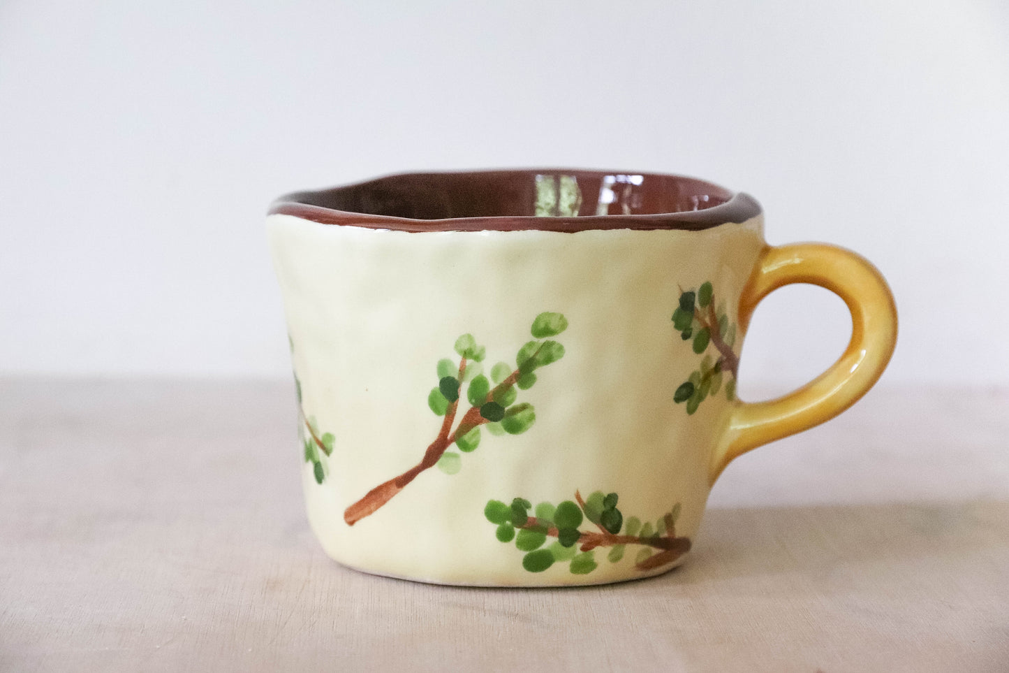 Brown Cream Misty Mountains Mug