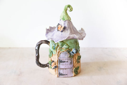 Butterfly Fairy House Stoneware Mug