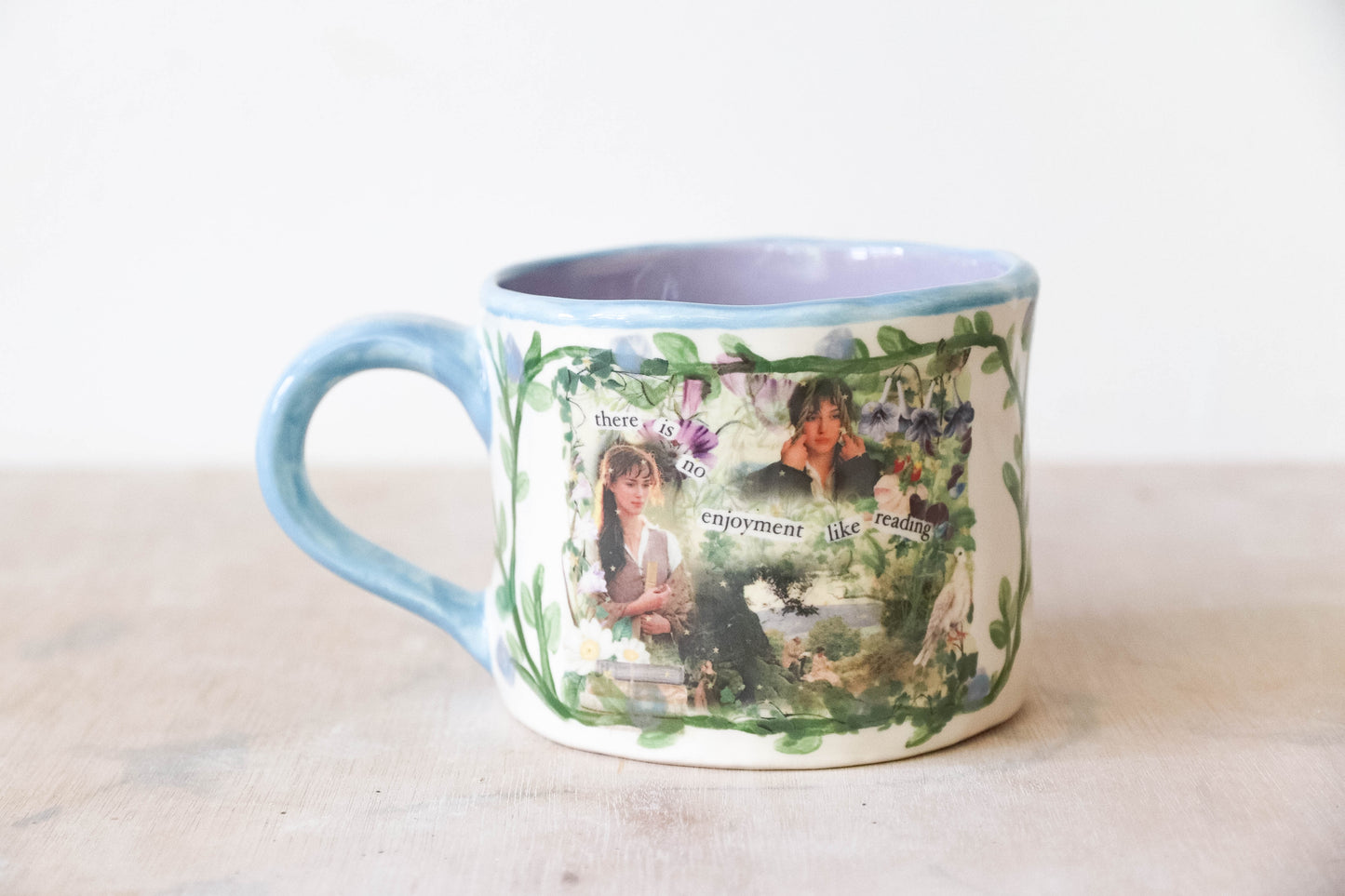 Purple Cream Lizzie Reading Mug Large