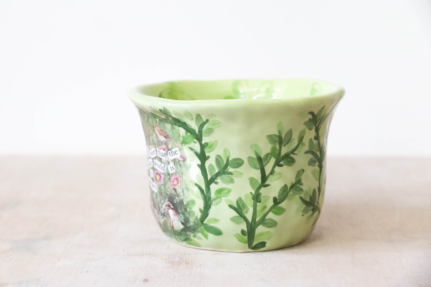 Green Leaves Secret Garden Quote Mug