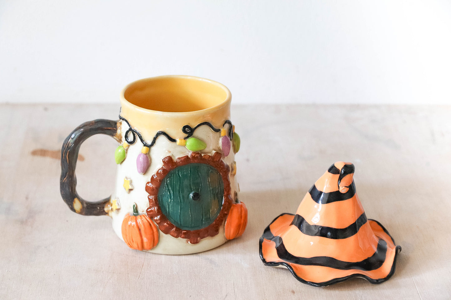 Halloween Hobbit House Stoneware Mug
