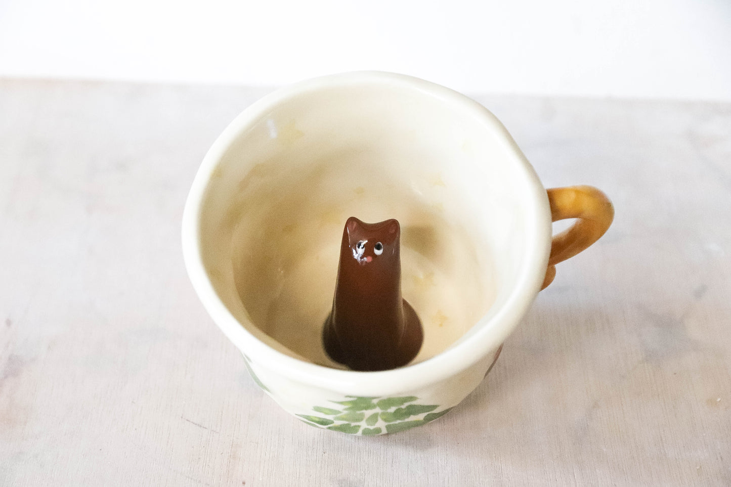 Peekaboo Cat Christmas Trees Mug