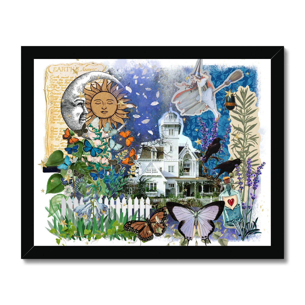 Practical magic house Framed Print