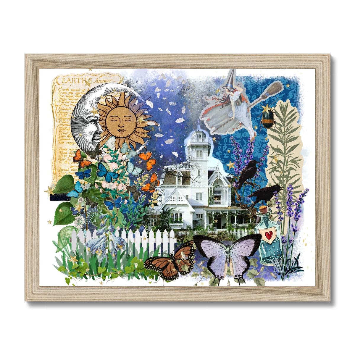 Practical magic house Framed Print