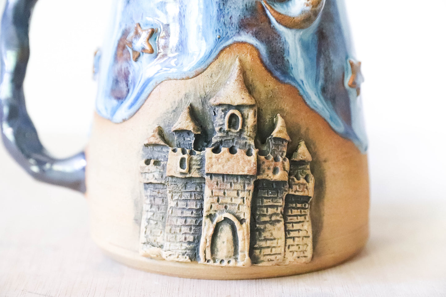 Starry Dragon Castle Stoneware Mug