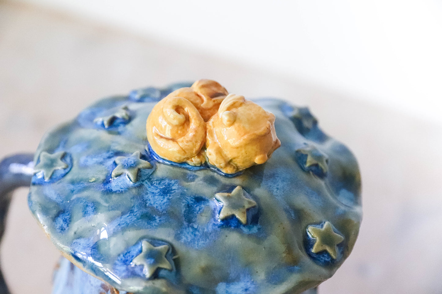 Starry Dragon Castle Stoneware Mug