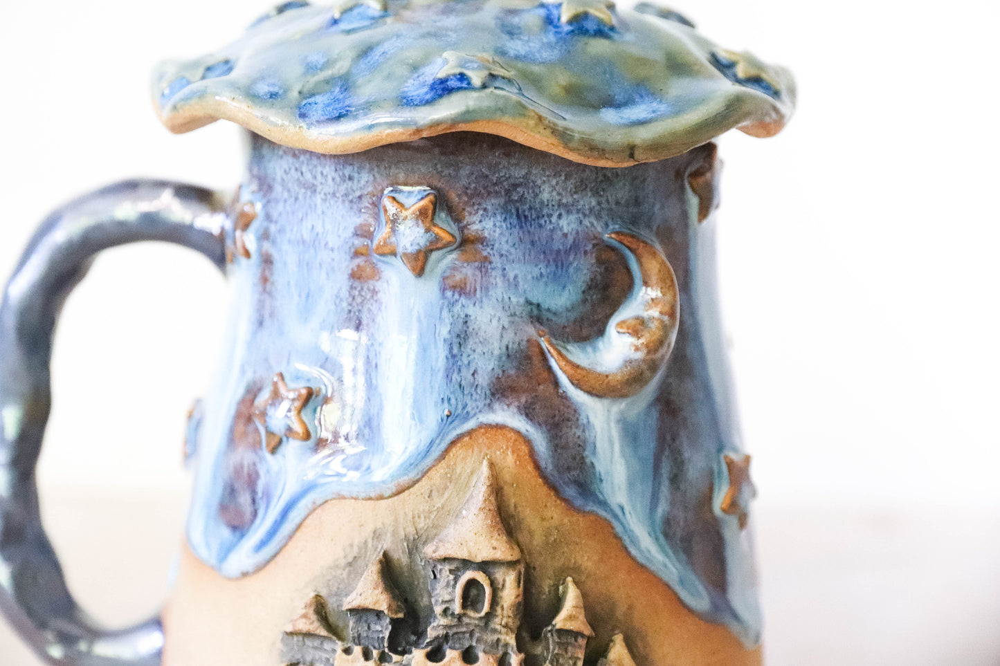 Starry Dragon Castle Stoneware Mug