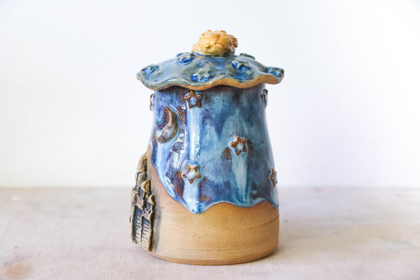 Starry Dragon Castle Stoneware Mug