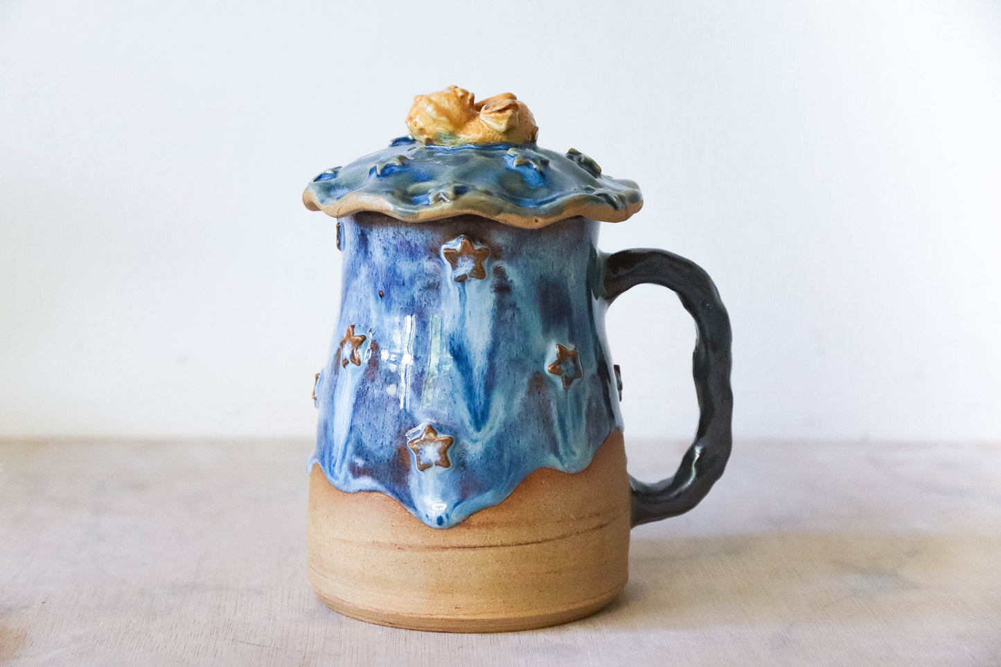 Starry Dragon Castle Stoneware Mug