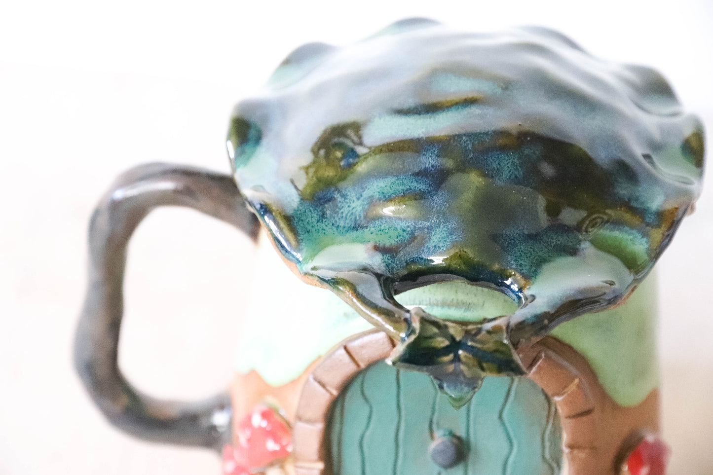 Mushroom Hobbit House Stoneware Mug