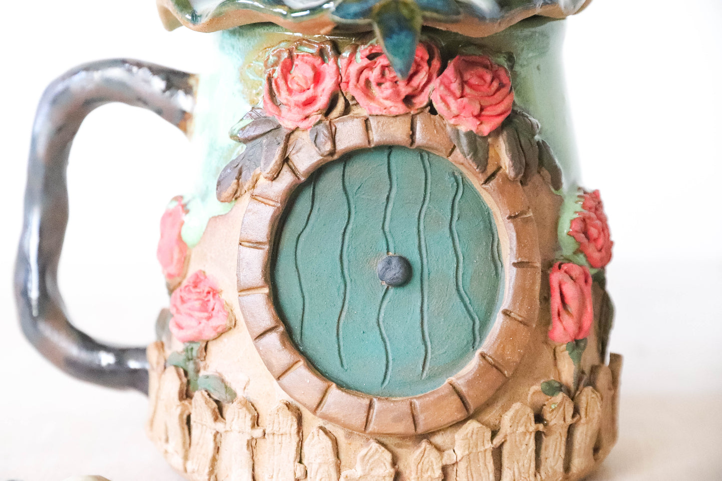 Rose Garden Hobbit House Stoneware Mug