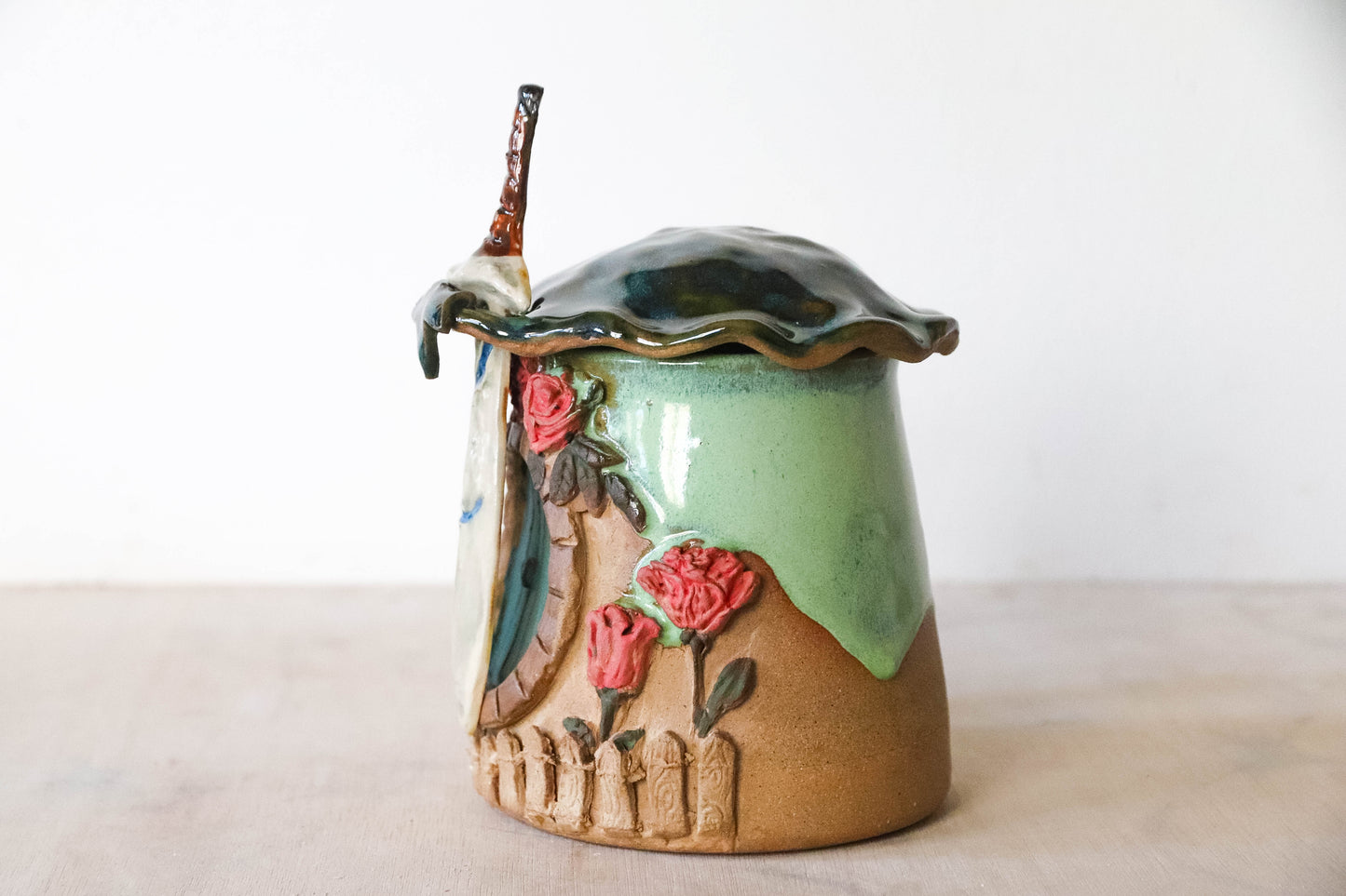 Rose Garden Hobbit House Stoneware Mug