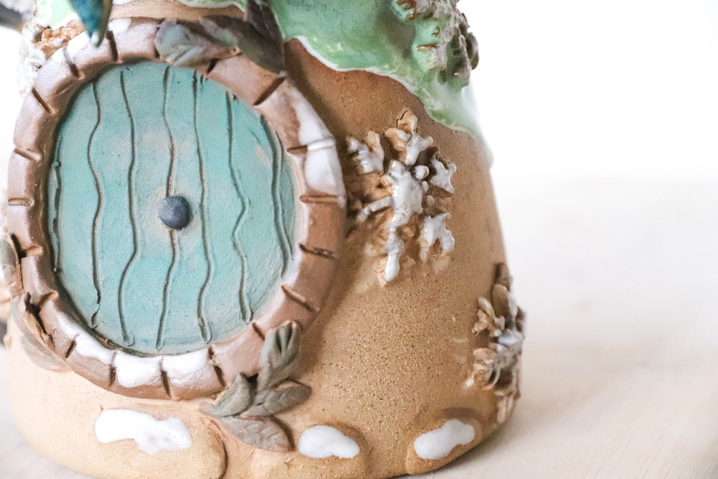 Winter Hobbit House Stoneware Mug