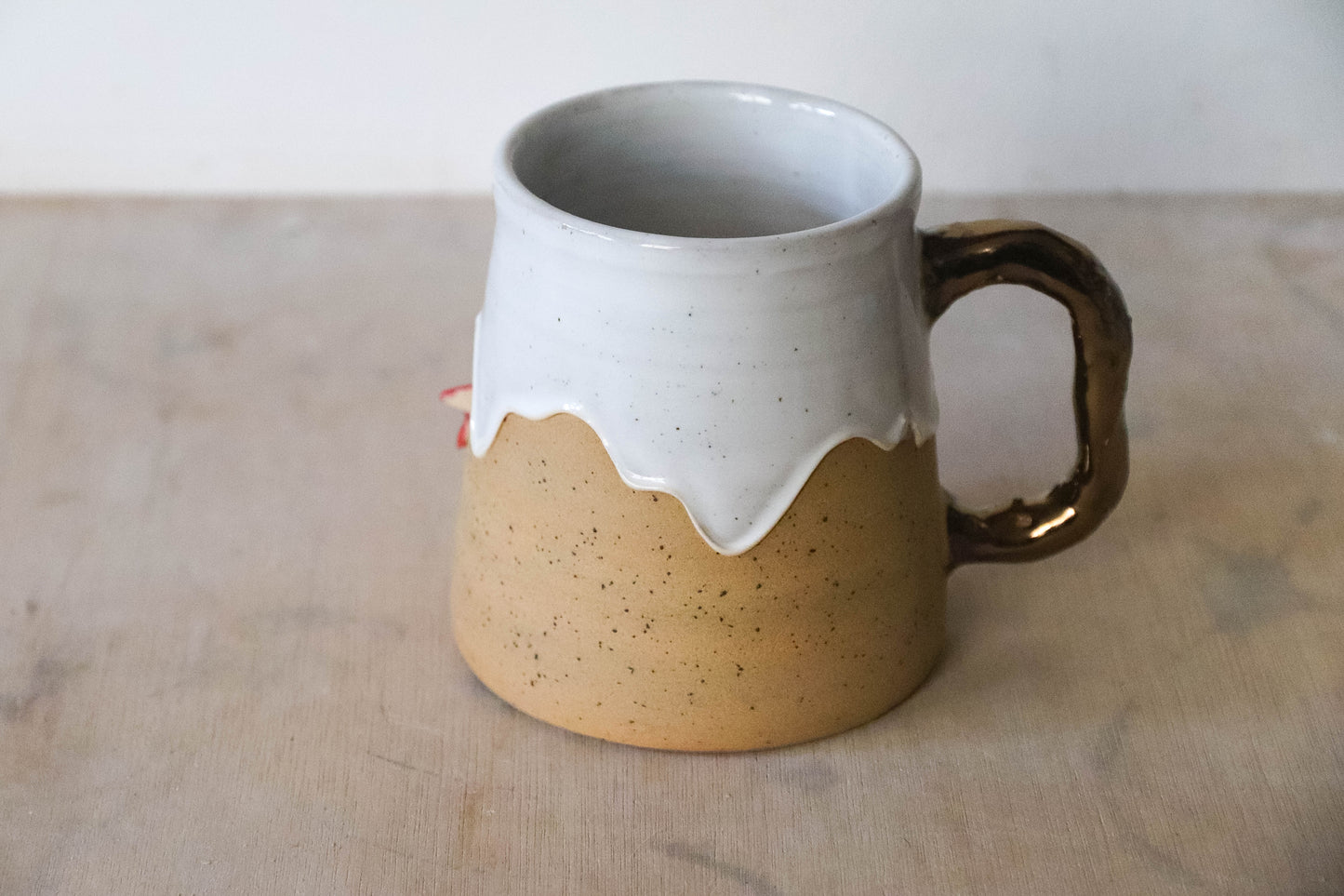 Red Bow Stoneware Mug
