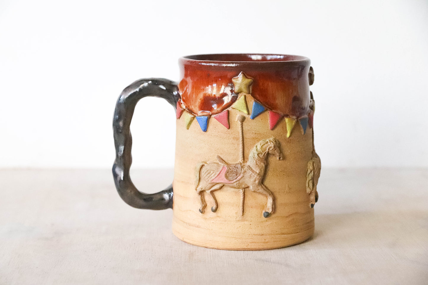 Amber Carousel Stoneware Mug