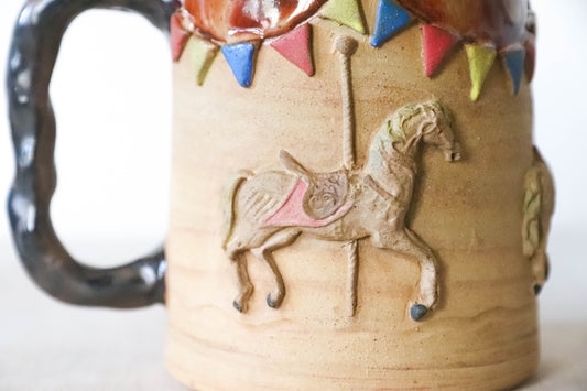 Amber Carousel Stoneware Mug