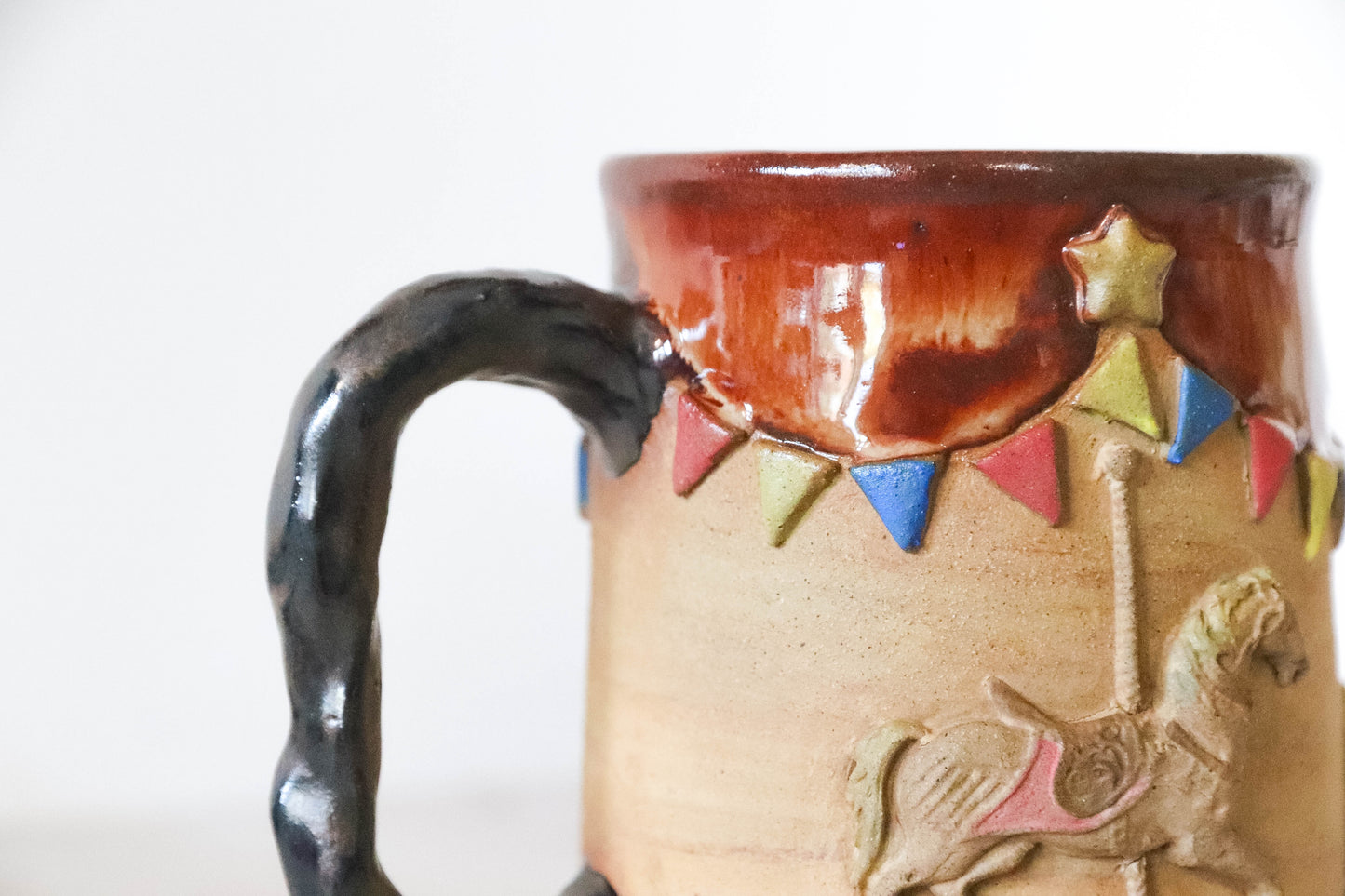 Amber Carousel Stoneware Mug