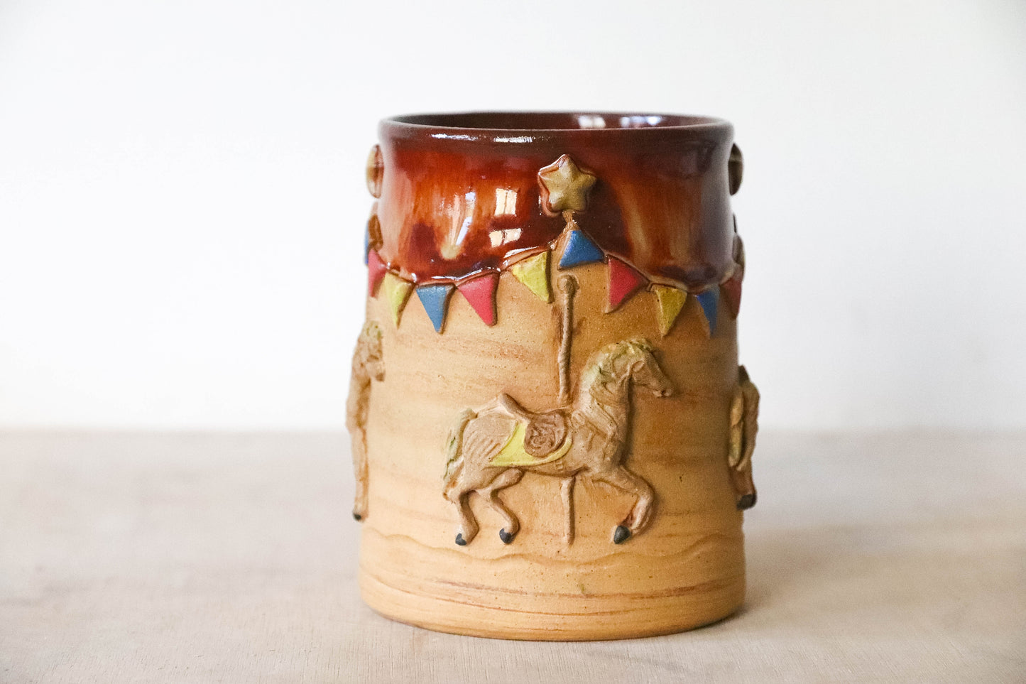 Amber Carousel Stoneware Mug