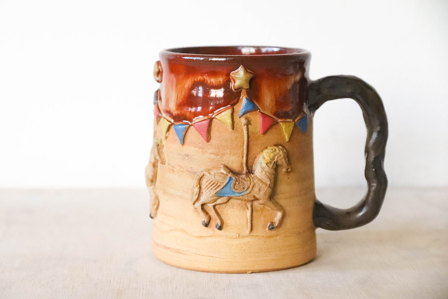 Amber Carousel Stoneware Mug