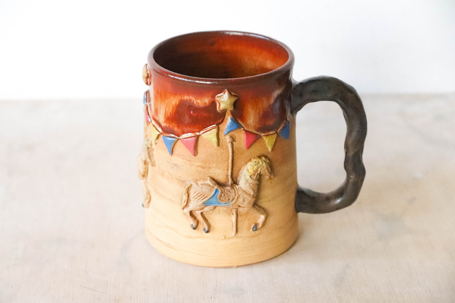 Amber Carousel Stoneware Mug