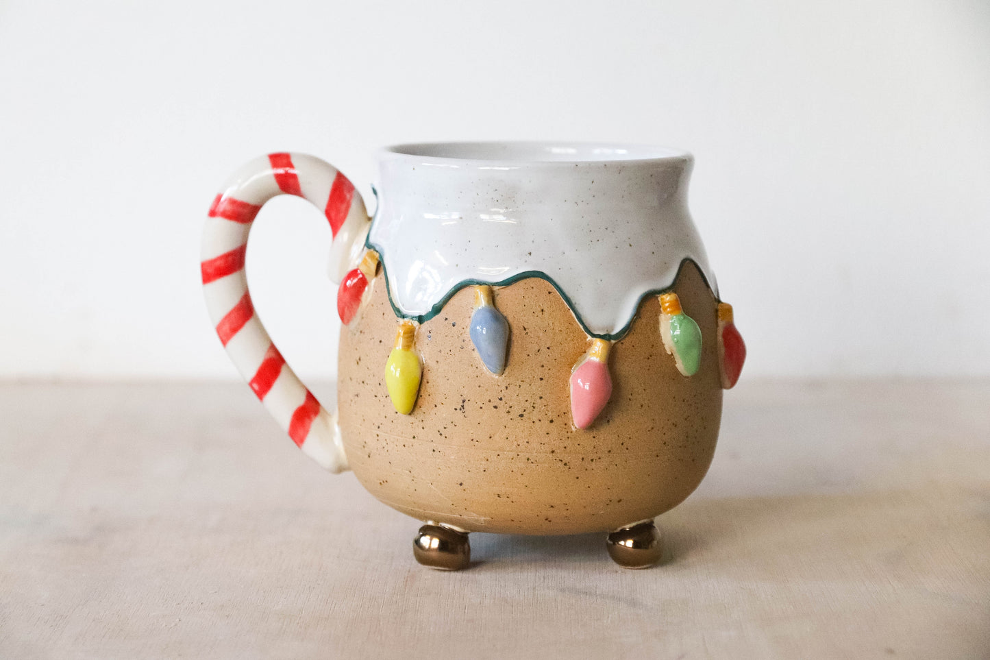 Christmas Lights Round Stoneware Mug