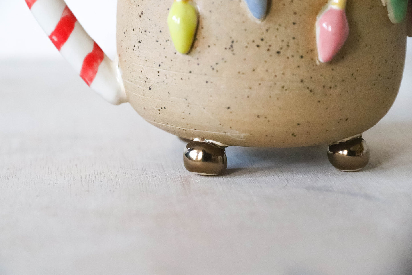 Christmas Lights Round Stoneware Mug