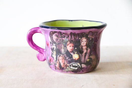 Green Purple Buffy Mug