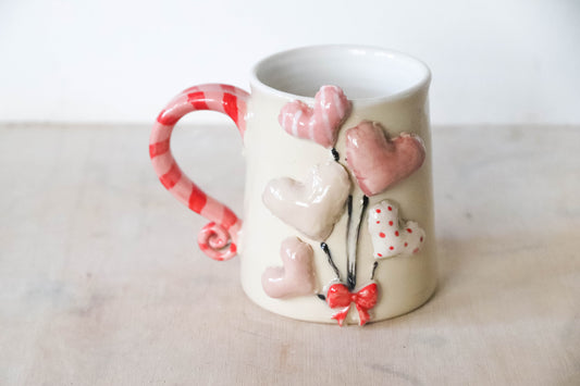 Valentines Balloons Stoneware Mug