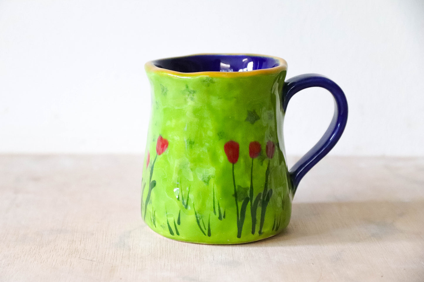 Green Blue Coraline Tulip Mug