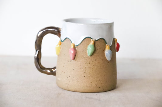 Christmas Lights Small Stoneware Mug