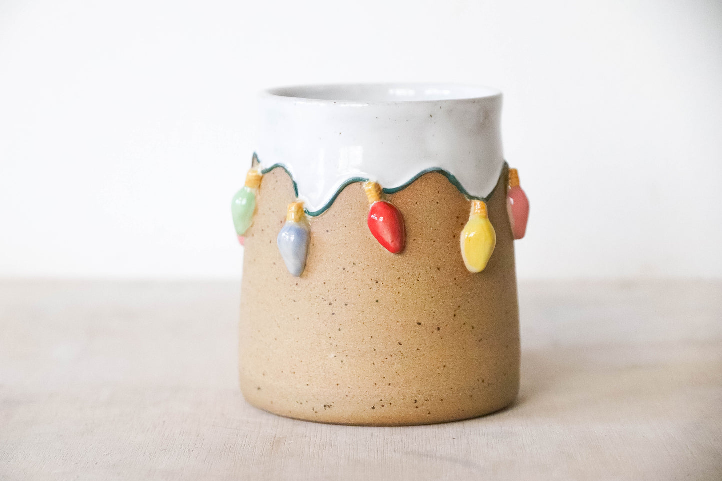 Christmas Lights Small Stoneware Mug