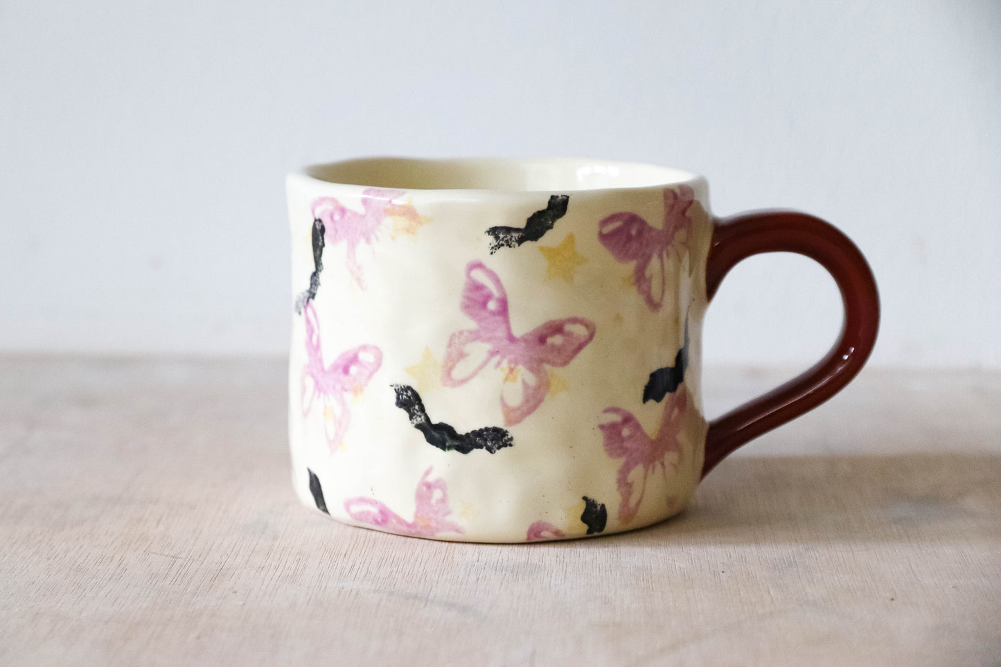 Cream Purple Charmed Mug Large